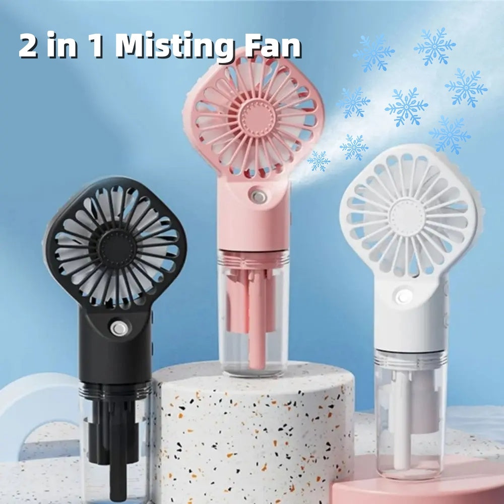 2-in-1 Nano-Sprüh-Handventilator – Abkühlung & Feuchtigkeit für unterwegs!