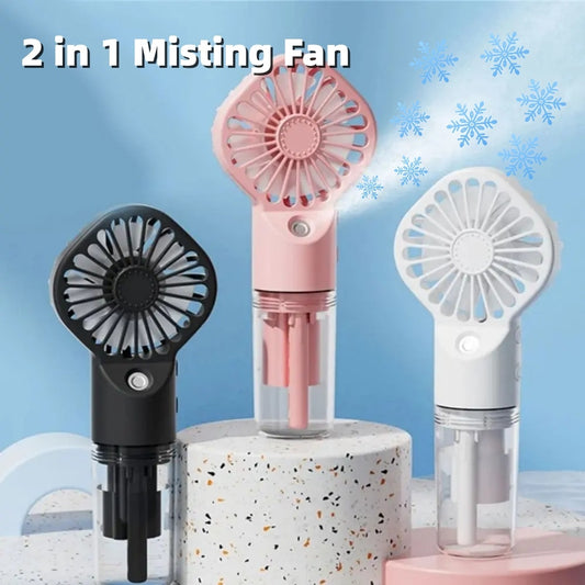 2-in-1 Nano-Sprüh-Handventilator – Abkühlung & Feuchtigkeit für unterwegs!