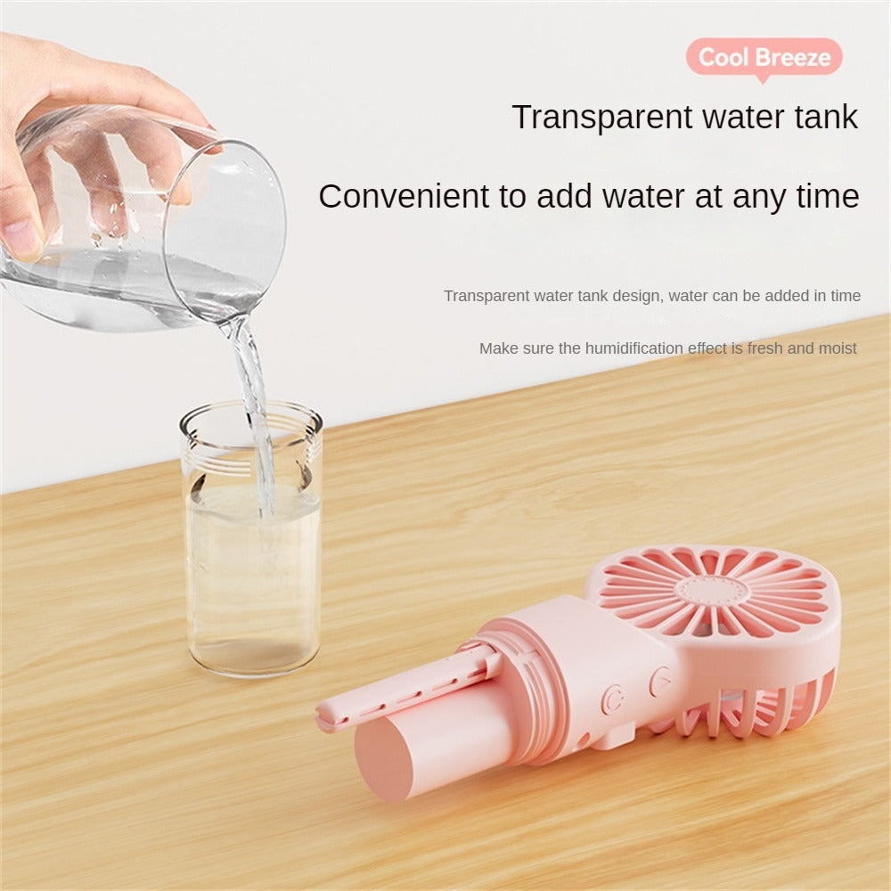 2-in-1 Nano-Sprüh-Handventilator – Abkühlung & Feuchtigkeit für unterwegs!