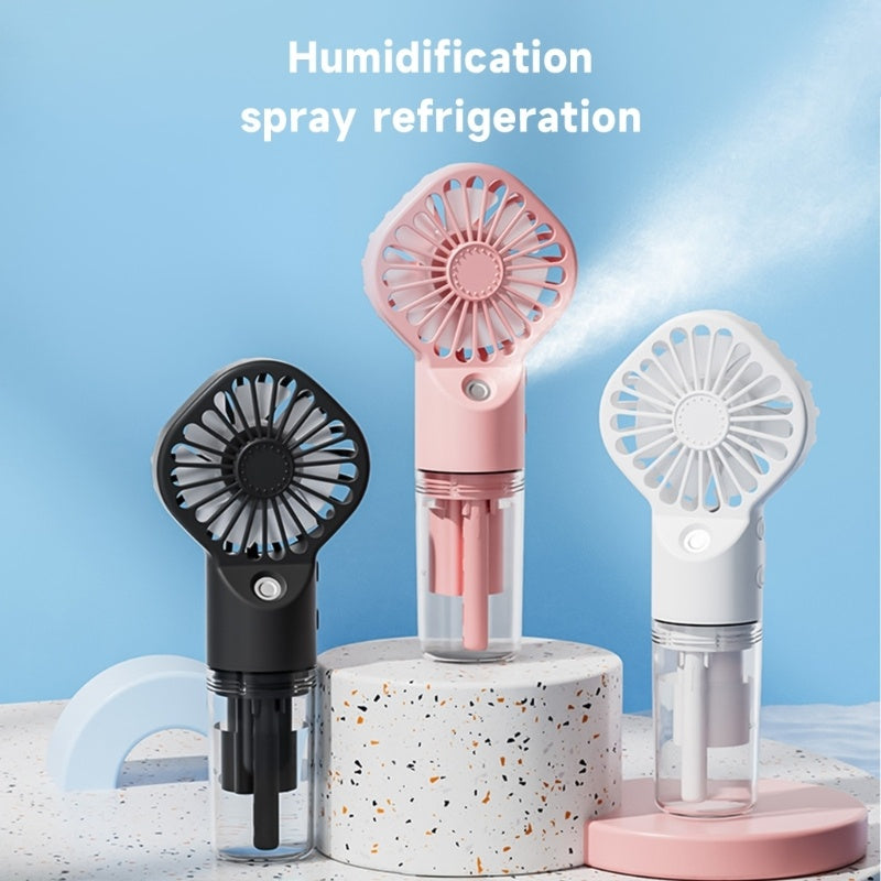 2-in-1 Nano-Sprüh-Handventilator – Abkühlung & Feuchtigkeit für unterwegs!